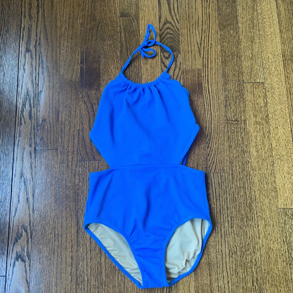 old navy blue one piece swimsuit